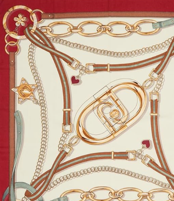 NEW - LiuJo Stola Stampata - COL. Red