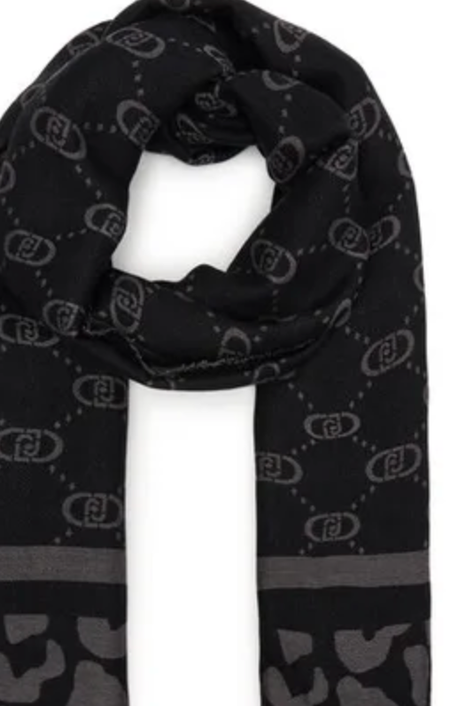 NEW - LiuJo Stola Stampata - 2F5011T0300 - COL. Nero e Argento