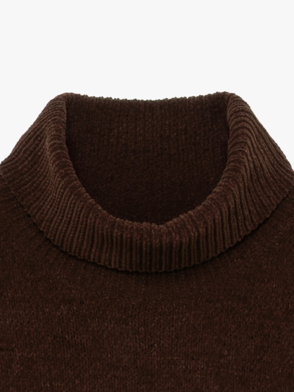 Maglia Collo alto Tessuto Ciniglia Invernale - GIANNI LUPO - Col. Marrone GL536S NEW