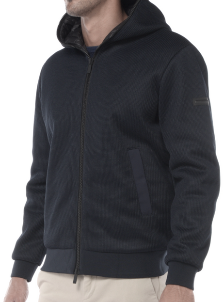 UNITY- Bomber Uomo REVERSIBILE Polar Tricotech a maglia ingegnerizzato - NERO