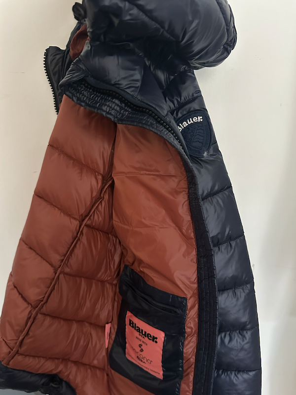 SOLO TG. XS, L Blauer Piumino Donna EcoSorona 25WBLUC0272 - Col.Blu/Ruggine NEW 2025/2026