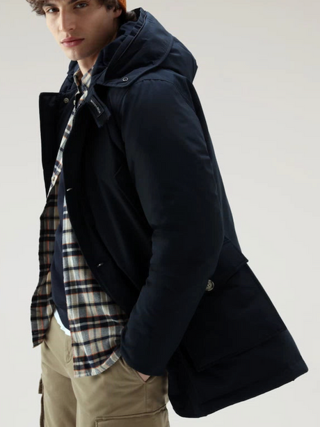 SOLO TG. XXL - WOOLRICH ARCTIC PARKA DF MELTON BLUE WOCPS2880 - Uomo