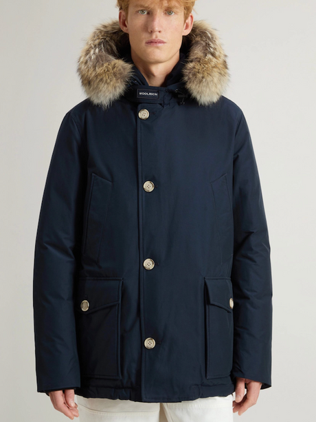 SOLO TG. XXL - WOOLRICH Arctic Anorak Parka in Ramar Cloth Woolrich - Colore BLU