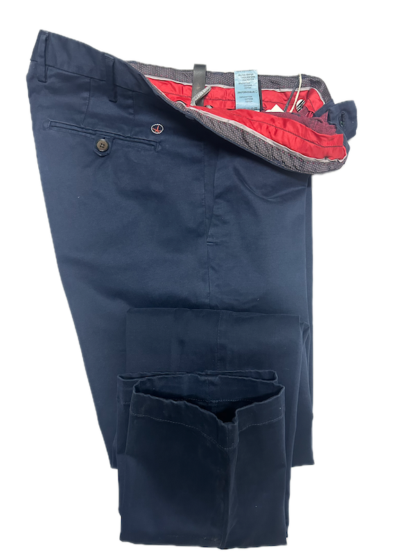 SOLO TG. 48 - AT.P.CO Pantalone in Cotone - Slim Fit - BLU