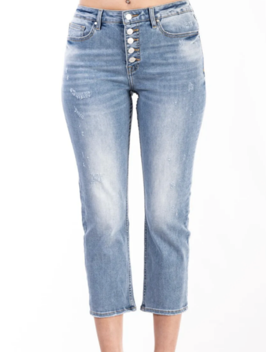 SOLO TG 25 e 30 - Met Jeans Donna - NOS RENZA - Regular fit con bottoni a Vista - Vita Alta/cavallo sceso