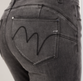 Met Jeans Donna - M7 Giselle - Skinny Fit - Grigio - Vita Medio/Alta