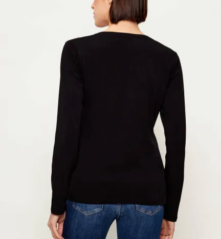 LiuJo T-shirt con stampa TA6053 -Nera Manica Lunga NEW