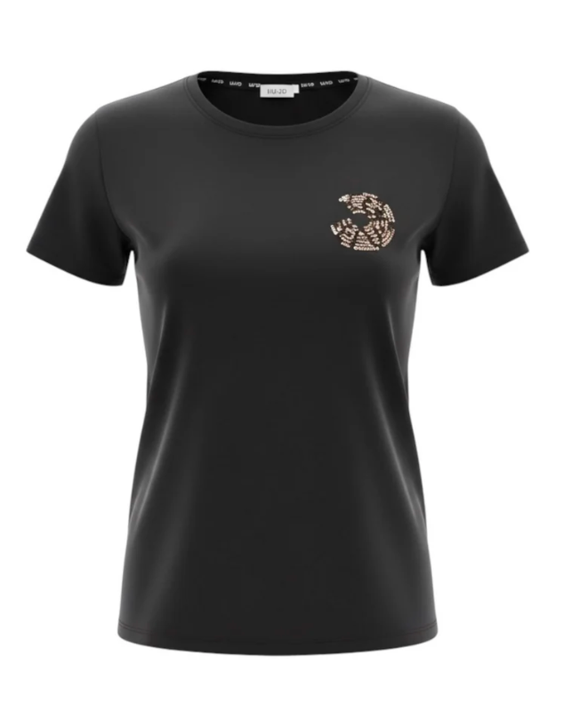 LiuJo - T-shirt in cotone con logo LIUJO - TA6056 - Nera