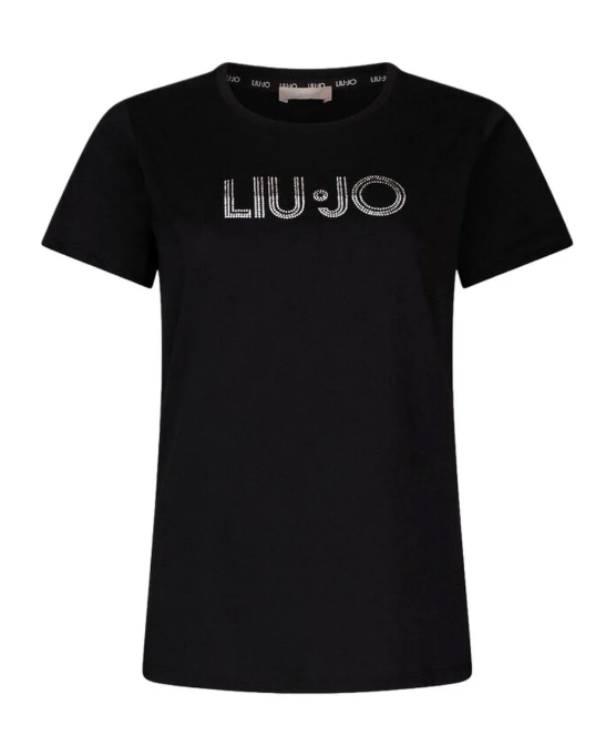 LiuJo - T-shirt in cotone con logo LIUJO - TA6056 - Nera