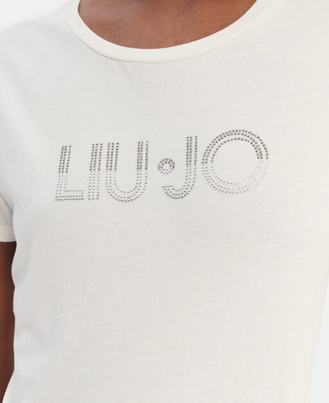 LiuJo - T-shirt in cotone con logo LIUJO - TA6056 - Bianca