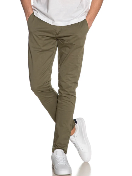 GIANNI LUPO - Pantalone Super Leggero GL5151 - Colore Verde Slim Fit