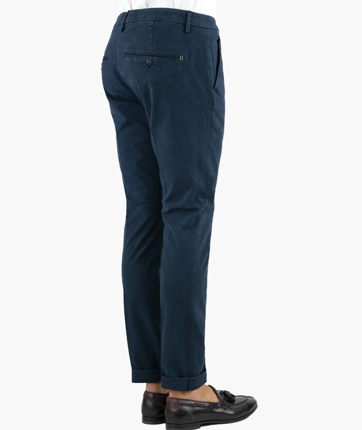 SOLO TG. 30-31 - DonDup Pantalone leggero Uomo - Cotone Estivo BLU