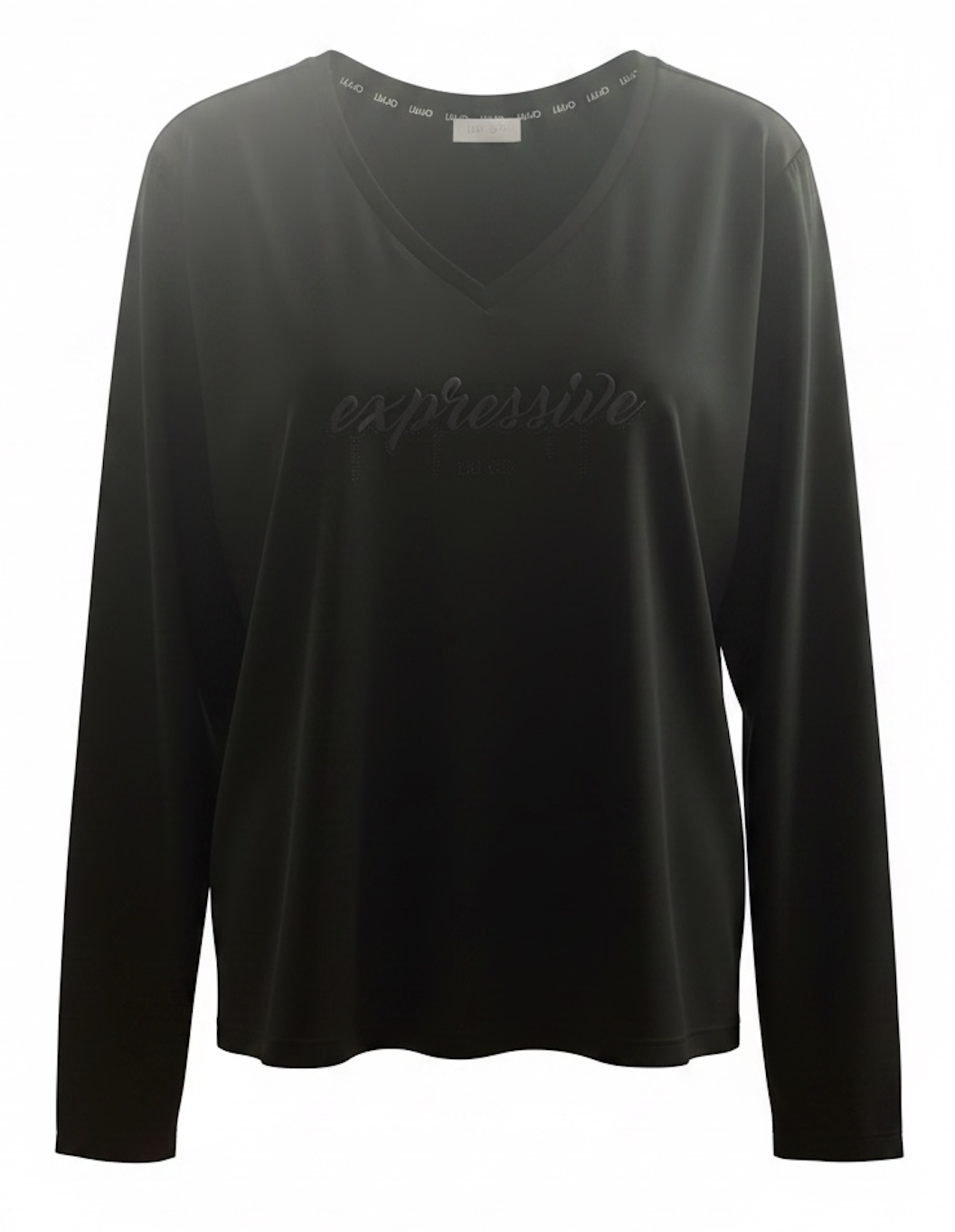 SOLO TG. XL - LiuJo Sport - T-shirt in jersey di cotone - Art: TF5169 JS003 - Col. Nero
