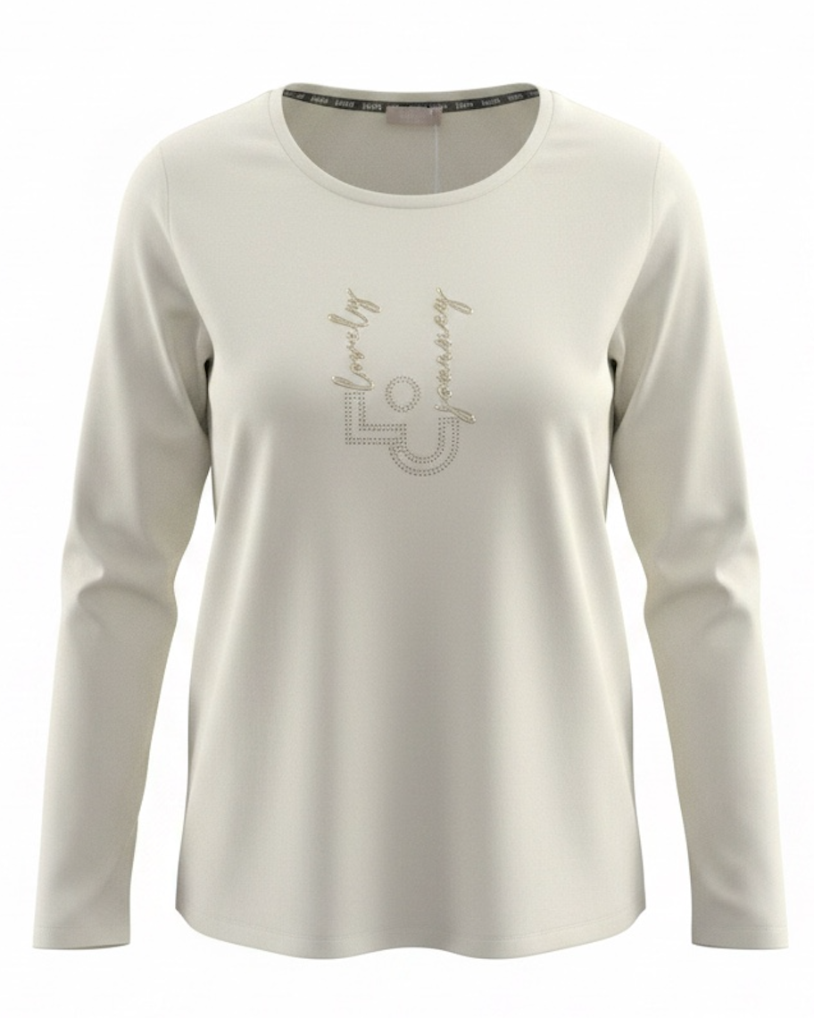 SOLO TG. S - LiuJo - T-shirt in jersey di cotone - Art: TF5169 - Col. Bianco