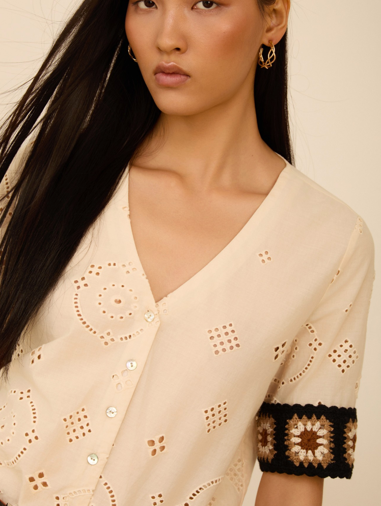 MEISIE - Camicia Fantasia 100%Cotone - M05B70IVY