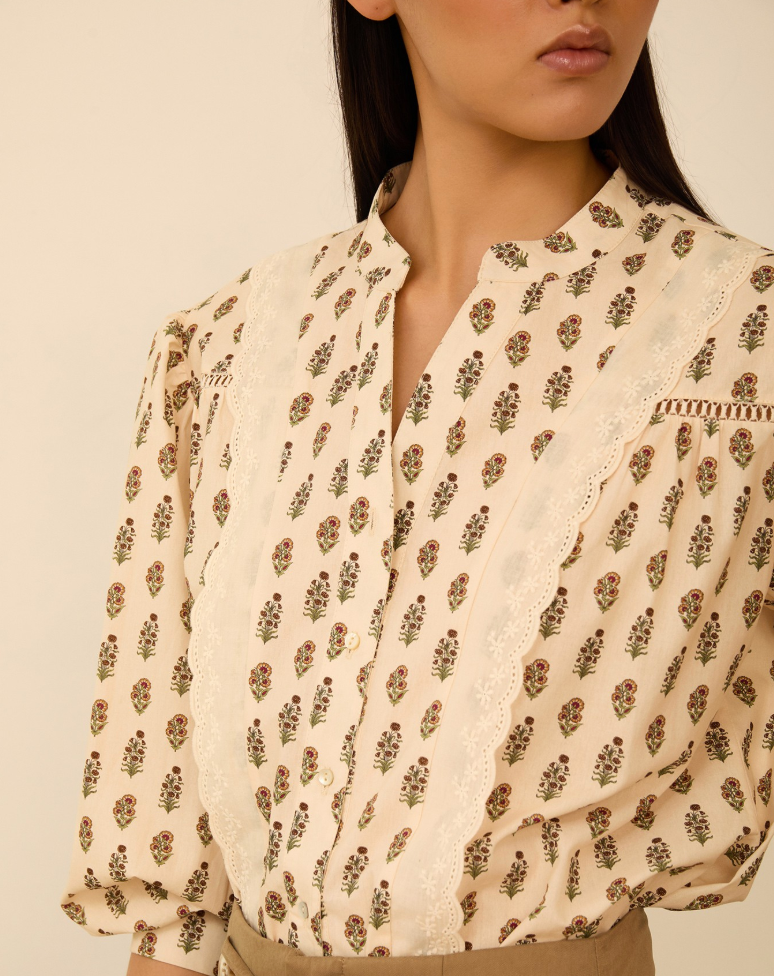 MEISIE - Camicia Manica Ampia Fantasia - M120B01IVY