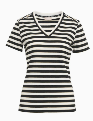 SOLO TG.XS,S,XL LiuJo T-Shirt - TA4192 J4679 - NERO e BIANCA