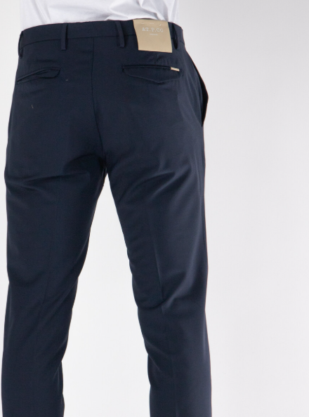 SOLO TG. 46-50-52-54 , AT.P.CO Pantalone in Cotone - Slim Fit - BLU