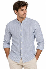SOLO TG XXL - IMPURE - Camicia Coreana Lino SHL4364