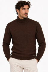 Maglia Collo alto Tessuto Ciniglia Invernale - GIANNI LUPO - Col. Marrone GL536S NEW