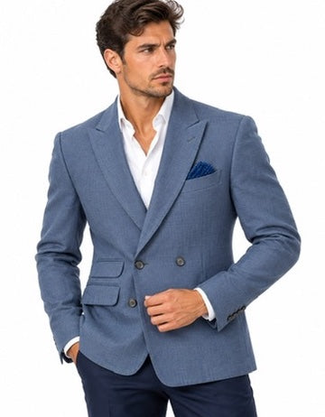 Giacca Blazer Uomo Doppio Petto - Colore Blu