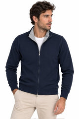 Maglia Invernale Cardigan Doppio con Full Zip - GRIFFAI - Col.Blu UGF4015