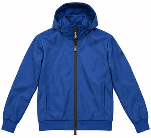 SOLO TG. S e M - UNITY - Giacca a Vento Tecnica con Cappuccio staccabile - Col. Bluette  Cuciture Termosaldate ANTI Acqua e Vento