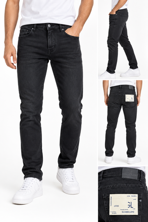 Jeans Uomo - Modello. Kevin Slim Fit Antracite Nero - GIANNI LUPO
