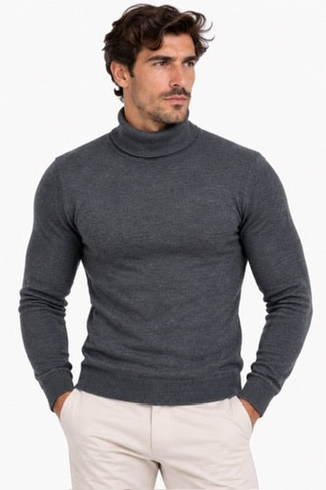 SOLO TG. XXL - Maglia Colloalto - FRED MELLO - Grigio