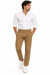 SOLO TG. 46 e 48 , AT.P.CO  Pantalone in Cotone - Slim Fit - Cammello A281SASA45TC506