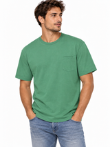 SOLO TG. XL,XXL,3XL Gianni Lupo - Maglia Girocollo - Col. Verde con taschino