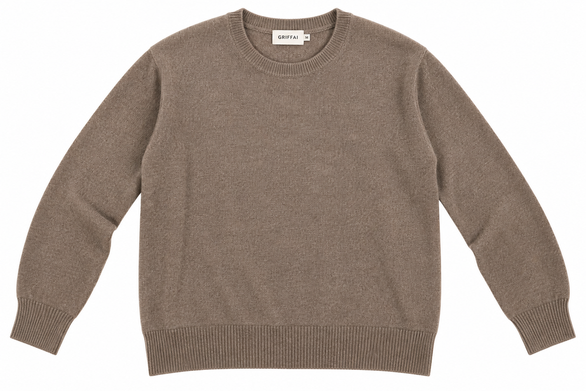 Maglione 100% LANA SENZA CUCITURE - GRIFFAI DGF7090 - Col.tortora