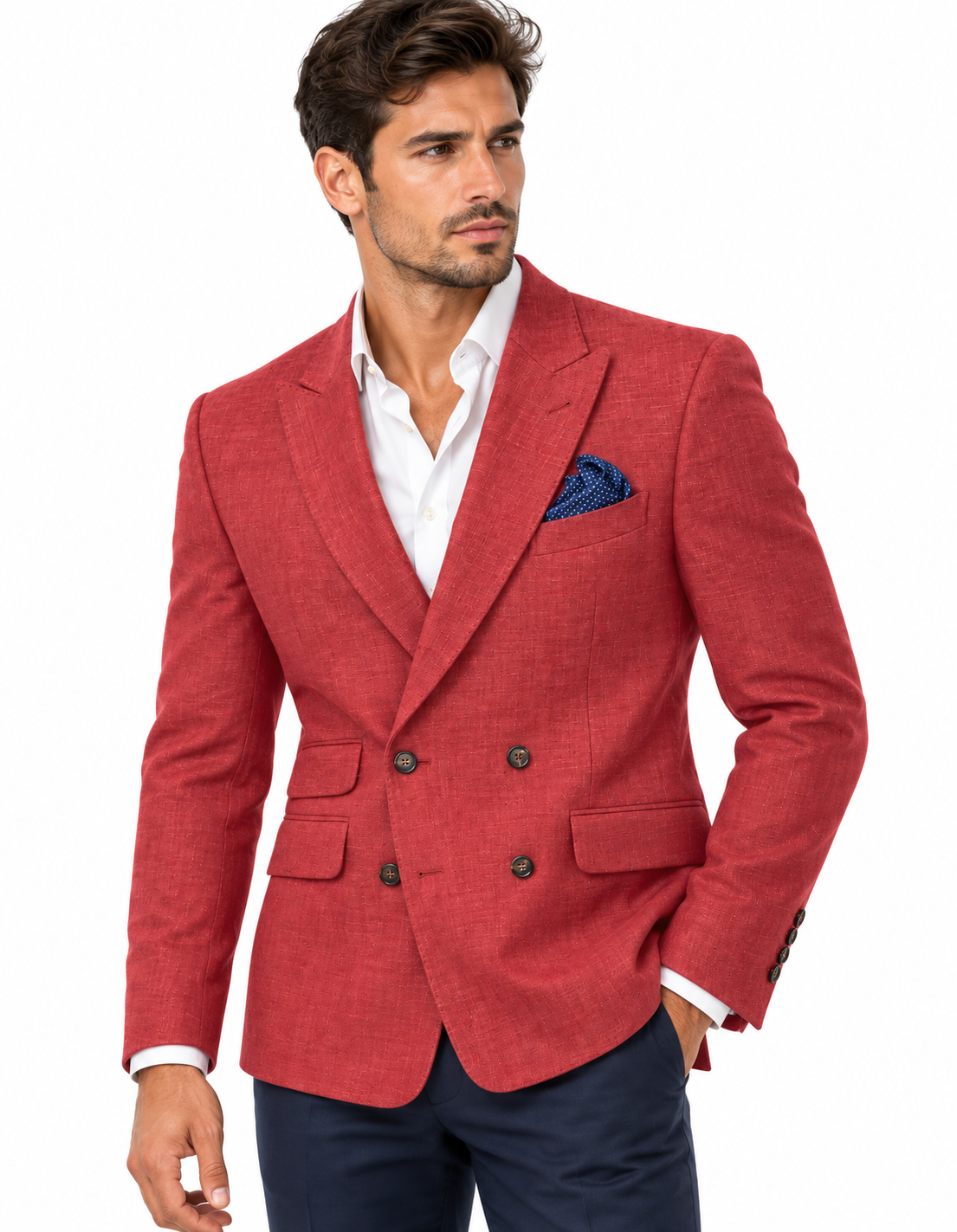 Giacca Blazer Uomo Doppio Petto - Colore Red