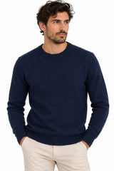 SOLO TG. S e M - Maglia SEVENTY Invernale - 80%LANA - BLU