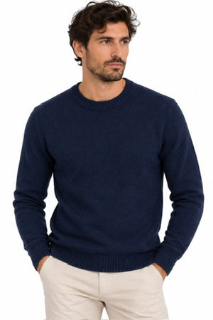 SOLO TG. S e M - Maglia SEVENTY Invernale - 80%LANA - BLU