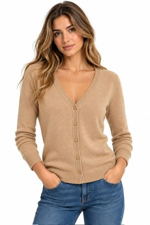 SOLO TG. S e M - Cardigan Donna col. Cammello Q2