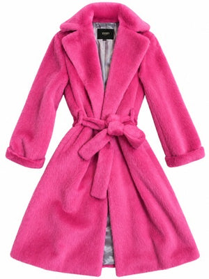 SOLO TG. 40 - SEVENTY Cappotto con Cintura colore. Fuxia