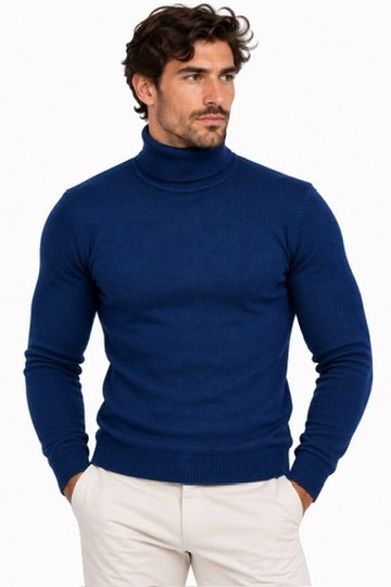 Maglia Dolcevita - GIANNI LUPO - Col. Blu