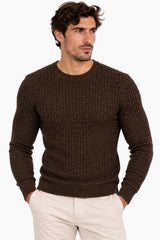 Maglia Ciniglia Lavorata - GIANNI LUPO - Col. GL35056 Coffee Marrone