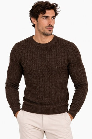 Maglia Ciniglia Lavorata - GIANNI LUPO - Col. GL35056 Coffee Marrone