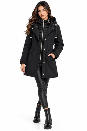 MORE - Giacca Imbottita Invernale imbottitura e Antivento con chiusura Zip - MARGOT FW28 - Modello vestibilità Comoda