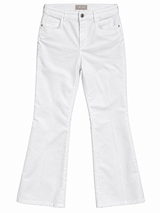 PANTALONE LIUJO in Velluto Bottom Up Princesse Vita Alta - WF4321T4590 - Bianco