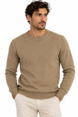 SOLO TG. S, M e 3XL - Maglia SEVENTY Invernale - 80%LANA - Beige