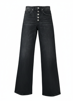 SOLOTG. 25-26-27 , DONDUP Jeans Donna Palazzo con Bottoni Gioiello - ART. DP427B Mod. Jacklyn