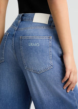 SOLO TG. 24,26,27,28 LiuJo Jeans  UA5170DS069 - Jeans wide leg in cotone -  New