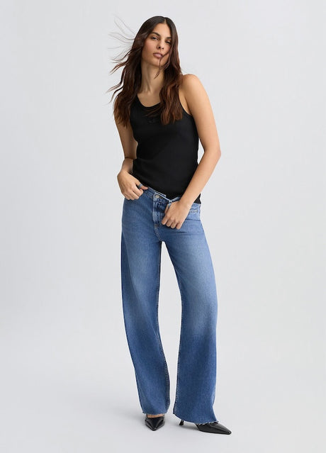 SOLO TG. 24,26,27,28 LiuJo Jeans  UA5170DS069 - Jeans wide leg in cotone -  New