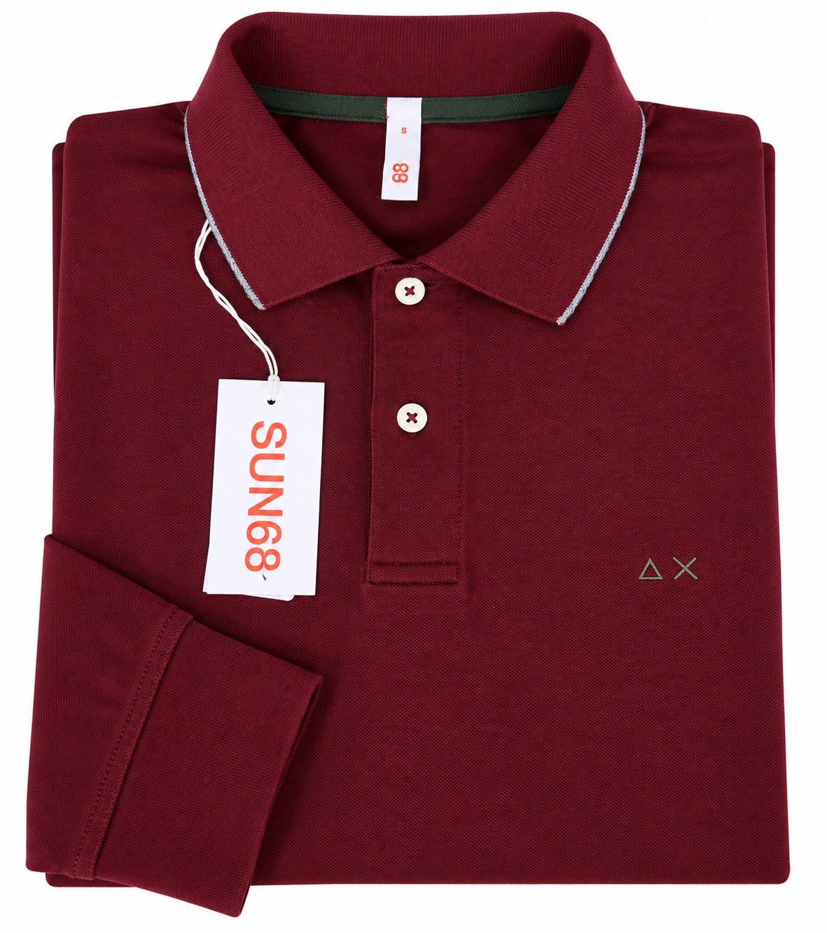 SOLO TG. S - SUN68 Polo - Polo Manica Lunga in Cotone