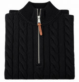 Maglione Mezza Zip Lavorato Invernale - GIANNI LUPO - Col. NERO - GL35632