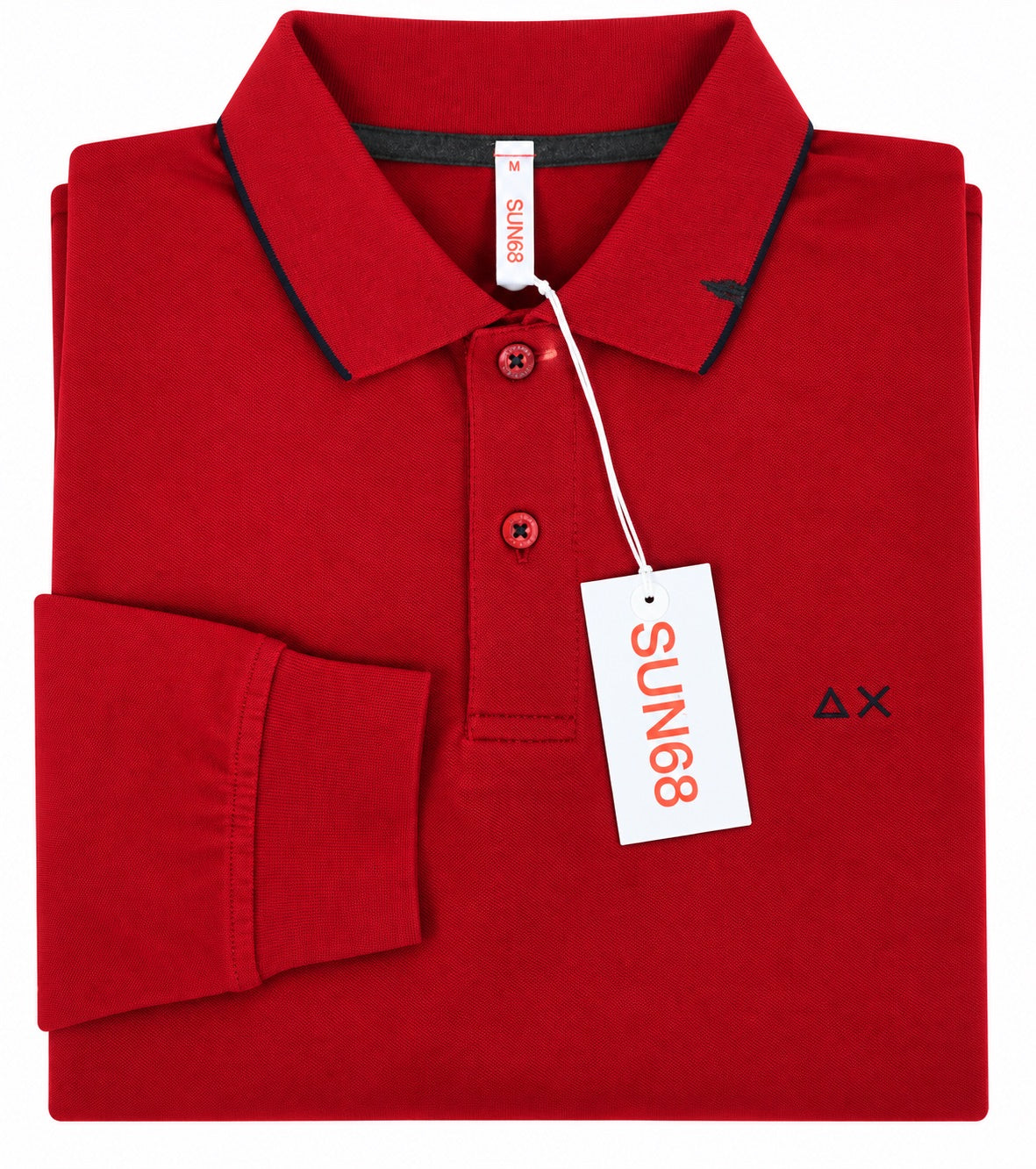 SOLO TG. S - SUN68 Polo - Polo Manica Lunga in Cotone