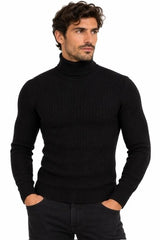 Maglia Sottogiacca Collo Alto TESSUTO LAVORATO - GIANNI LUPO - Col. Nero - GL35072